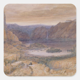 Adesivo Quadrado A Mountain Lake, Noruega, c.1827
