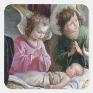 Adesivo Quadrado A Natividade, do Buxtehude Altar, 1400-10