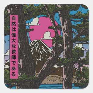 Adesivo Quadrado A natureza é professora de excelentes