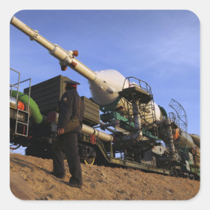 Adesivo Quadrado A nave espacial 3 de Soyuz TMA-13