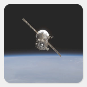 Adesivo Quadrado A nave Soyuz TMA-11 acima do cavalo da Terra