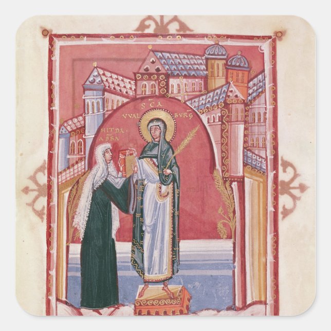 Adesivo Quadrado A oferta da Abbess Hilda (Frente)
