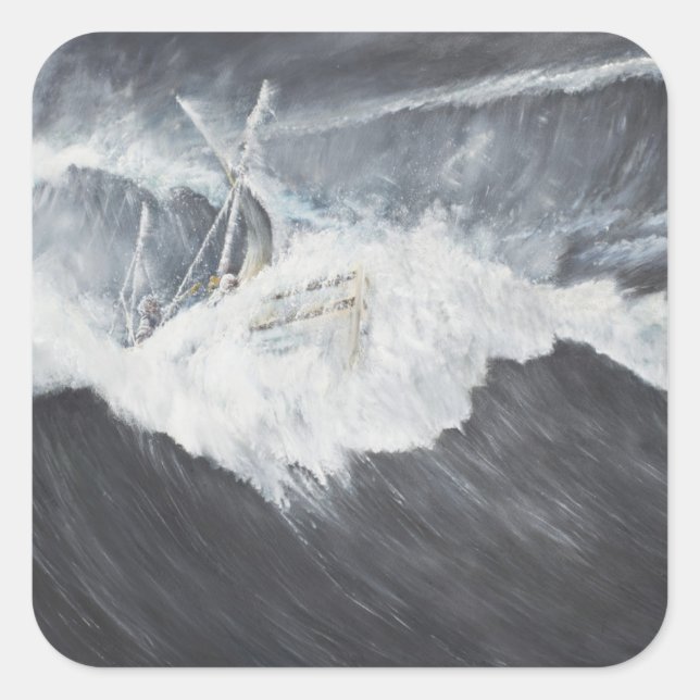 Adesivo Quadrado A onda gigante (Frente)
