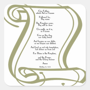 Adesivo Quadrado A Oração dos Lordes