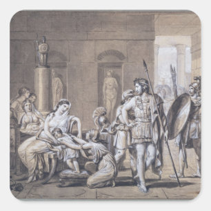 Adesivo Quadrado A partida de Hector, c.1812