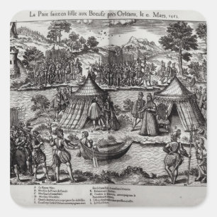 Adesivo Quadrado A paz feita em L'Isle Boeufs auxiliar