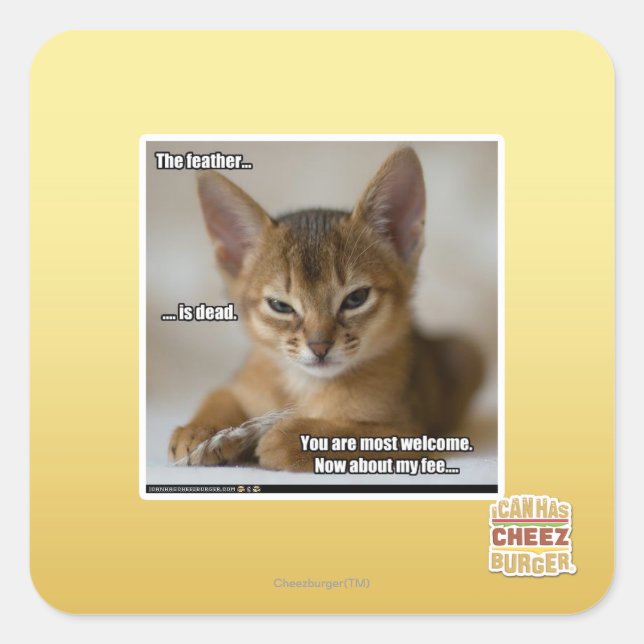 Adesivo Quadrado A pena é morto. (Frente)