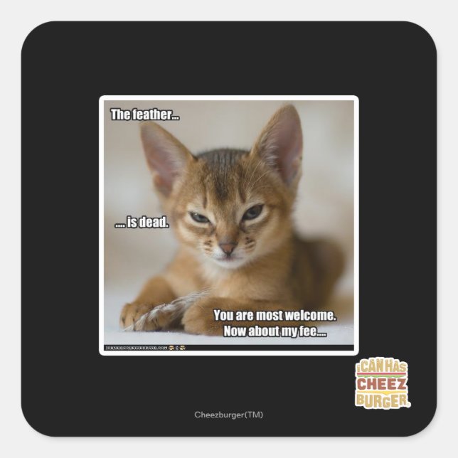 Adesivo Quadrado A pena é morto. (Frente)