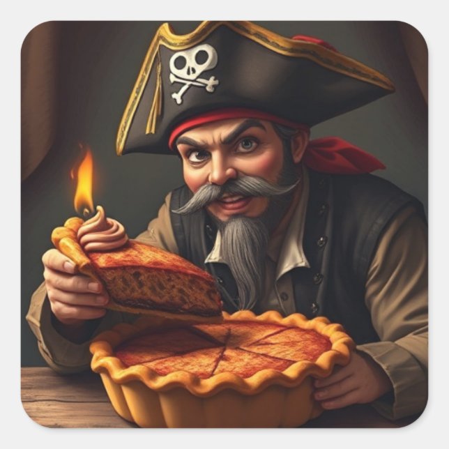 Adesivo Quadrado A "PIErate" (Frente)