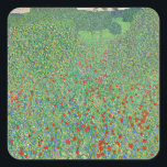 Adesivo Quadrado A pintura de Gustav Klimt, Mohnfeld<br><div class="desc">Mohnfeld,  famosa pintura paisagística de Gustav Klimt.</div>
