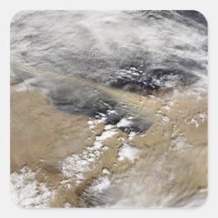 Adesivo Quadrado A poeira purga a costa de Líbia