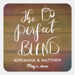 Adesivo Quadrado A Praça Perfeita De Casamento De Madeira Rústica