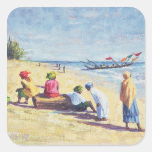 Adesivo Quadrado A praia em Abene Senegal, 1997