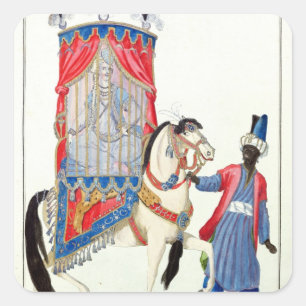 Adesivo Quadrado A princesa turca a caminho da mesquita