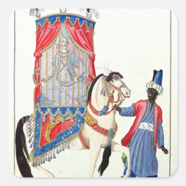 Adesivo Quadrado A princesa turca a caminho da mesquita (Frente)