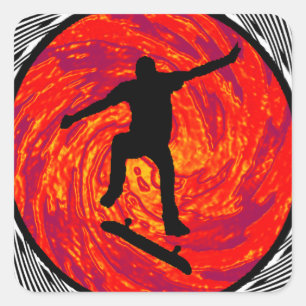 ADESIVO QUADRADO A PROBABILIDADE DO SKATE