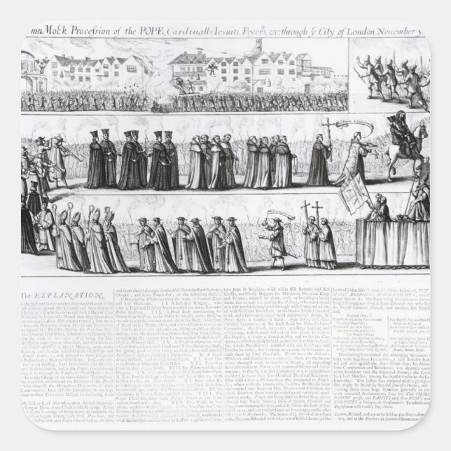 Adesivo Quadrado A procissão do Solemn Mock (Frente)