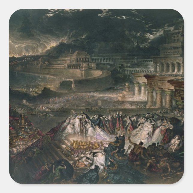Adesivo Quadrado A queda de Nineveh (Frente)