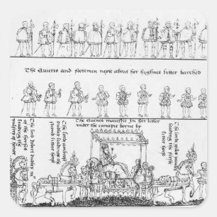 Adesivo Quadrado A Rainha em seu Litter