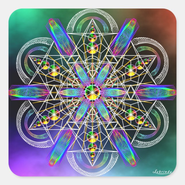 Adesivo Quadrado A Realidade É Frequência (Frente)