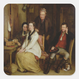 Adesivo Quadrado A recusa do Duncan da queimadura '