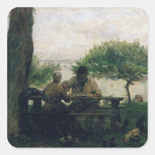 Adesivo Quadrado A refeição em Honfleur, 1875