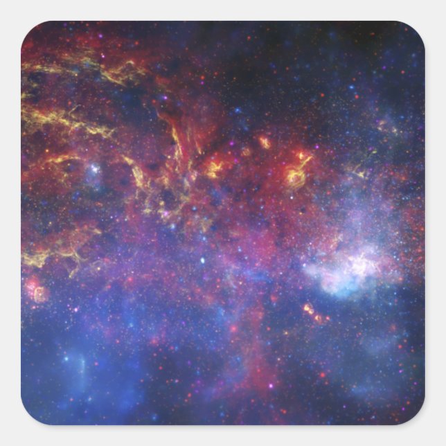 Adesivo Quadrado A região central da galáxia Via Látea (Frente)