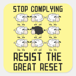 Adesivo Quadrado A reinicialização do Excelente retorna a criação d