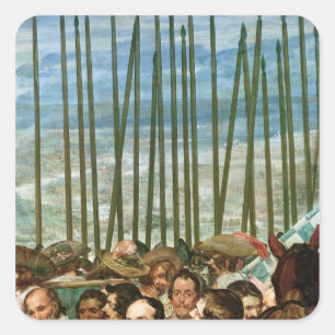 Adesivo Quadrado A Renúncia de Breda, detalhes dos soldados