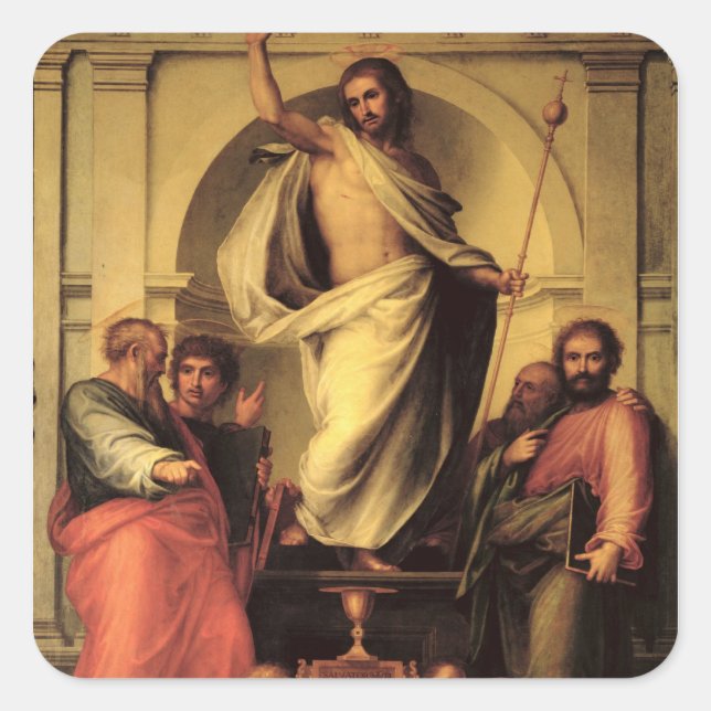 Adesivo Quadrado A ressurreição do Cristo (Frente)
