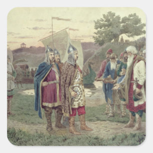 Adesivo Quadrado A reunião do Grão-Duque com as Pessoas