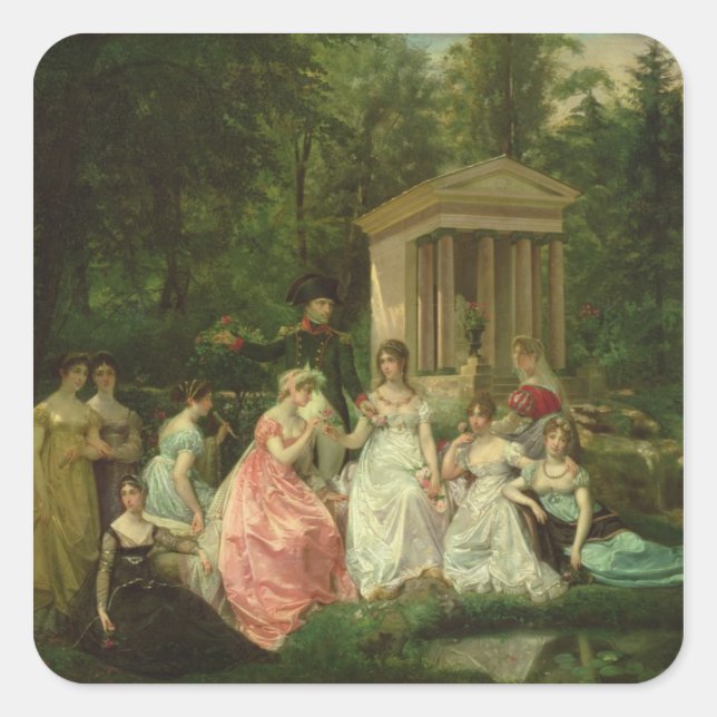 Adesivo Quadrado A Rosa de Malmaison, c.1867 (Frente)