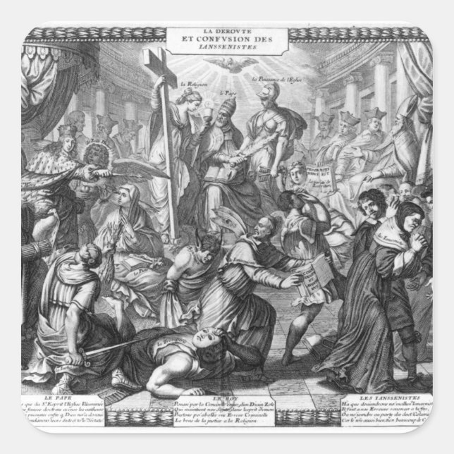 Adesivo Quadrado A Rota e a Confusão dos Jansenistas (Frente)