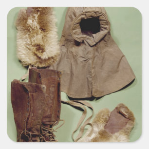 Adesivo Quadrado A roupa de Scott usada no Antarctic