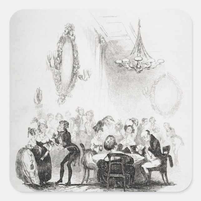 Adesivo Quadrado A sala de cartas em Bath (Frente)