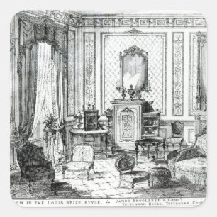 Adesivo Quadrado A sala de estar no Louis apreende o estilo