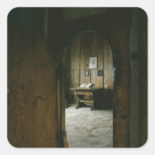 Adesivo Quadrado A sala de Luther no castelo de Wartburg