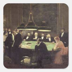 Adesivo Quadrado A sala do jogo no casino, 1889