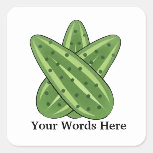 Adesivo Quadrado A salmoura dos desenhos animados adiciona a