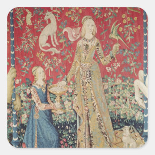 Adesivo Quadrado A senhora e o unicórnio: 'Taste