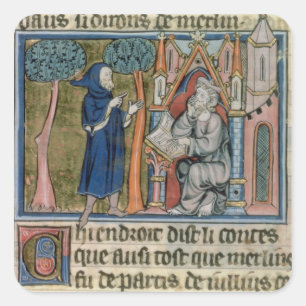 Adesivo Quadrado A Senhora quadro 95 f.268 Merlin dita a história