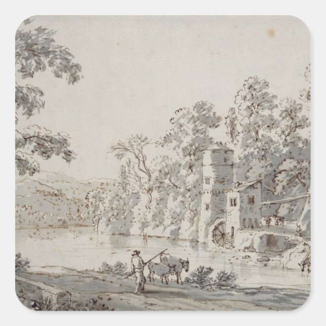 Adesivo Quadrado A serraria pelo Ford (Frente)