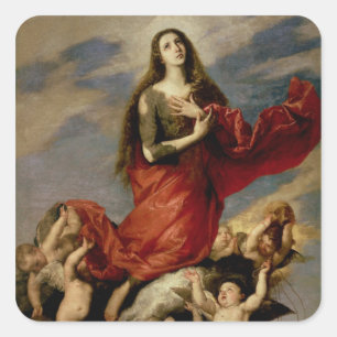 Adesivo Quadrado A suposição da Maria Madalena, 1636
