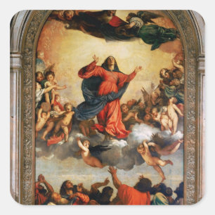 Adesivo Quadrado A suposição do Virgin, 1516-18