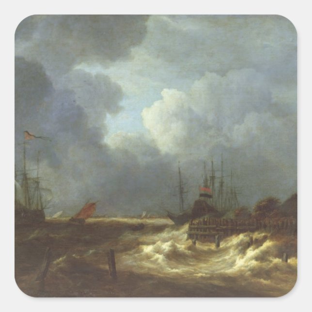 Adesivo Quadrado A tempestade (Frente)