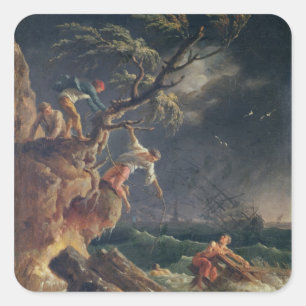 Adesivo Quadrado A tempestade, c.1762
