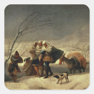 Adesivo Quadrado A tempestade de neve, 1786-87