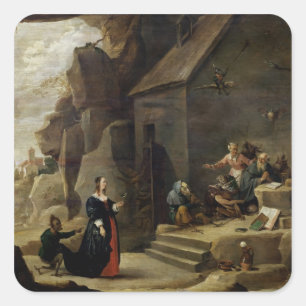 Adesivo Quadrado A tentação de St Anthony 2