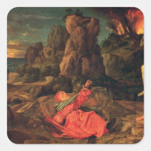 Adesivo Quadrado A tentação de St Anthony, c.1530