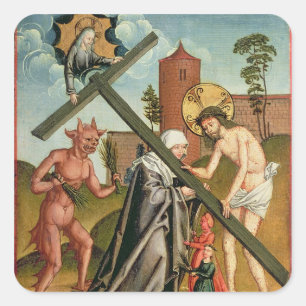 Adesivo Quadrado A tentação de um santo